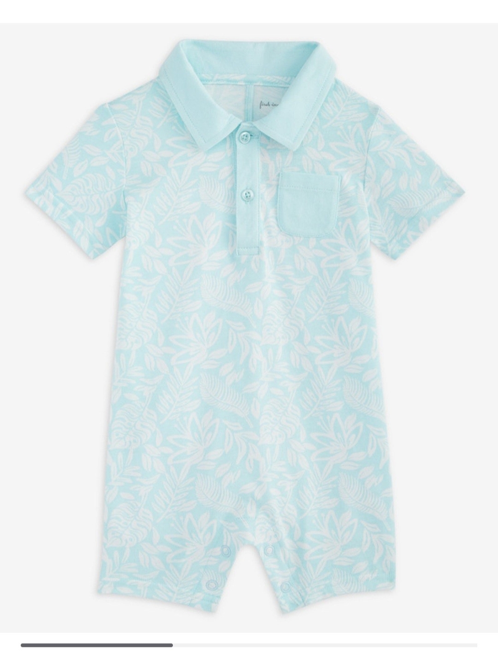 First Impressions Baby Boys Collared Printed Sunsuit